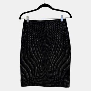 Diane Von Furstenberg | Mae Skirt Wool Blend Black & White Skirt Size 4. EUC